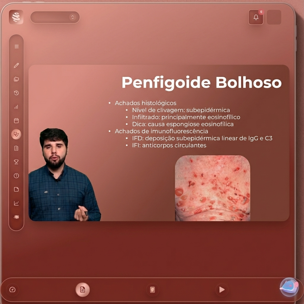 Interface da aula MedCof Derma